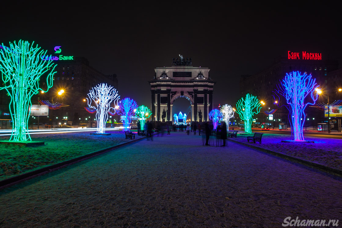 Москва, Площадь Победы, Новогодние украшения